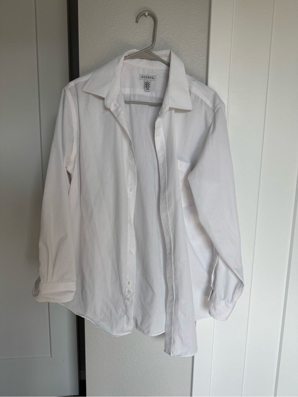 George White Men's Dress Shirt with Label Detail